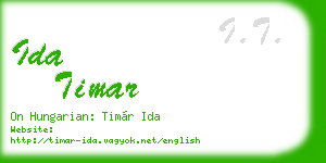 ida timar business card