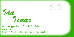 ida timar business card